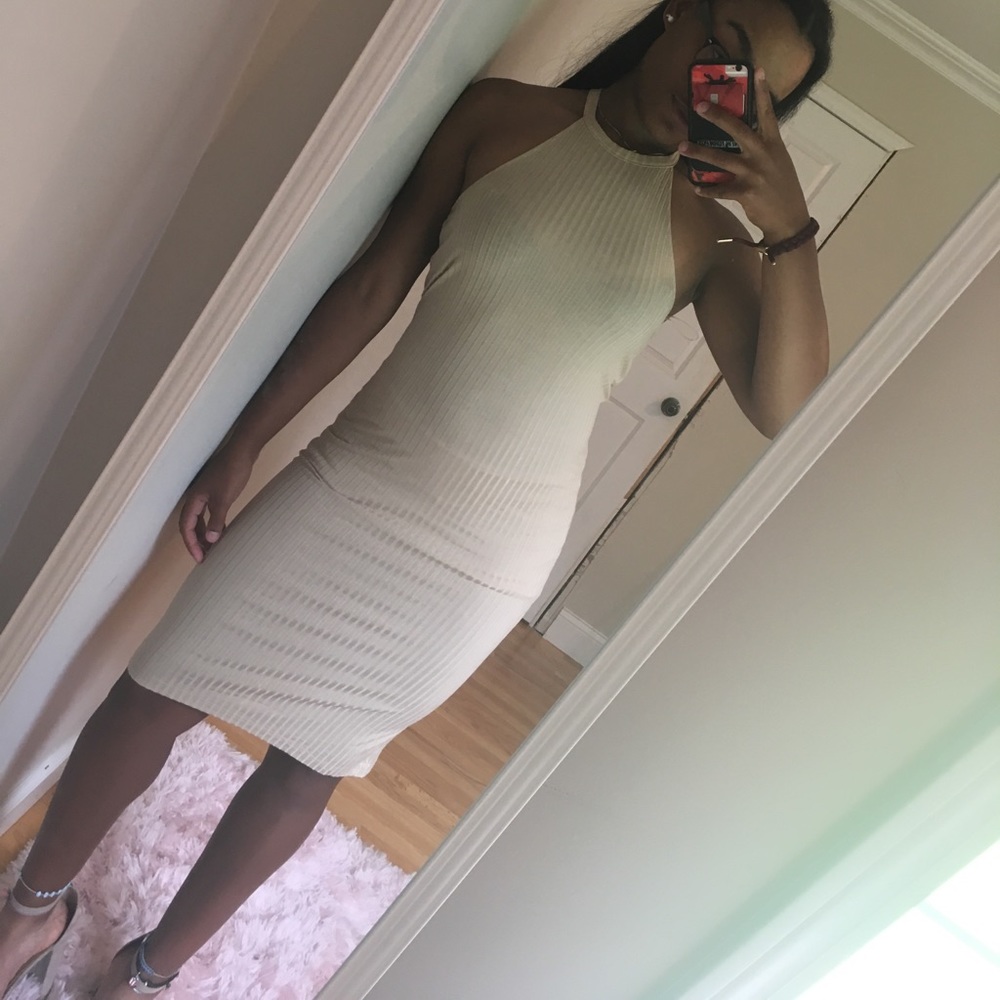 Khaki Rib Dress